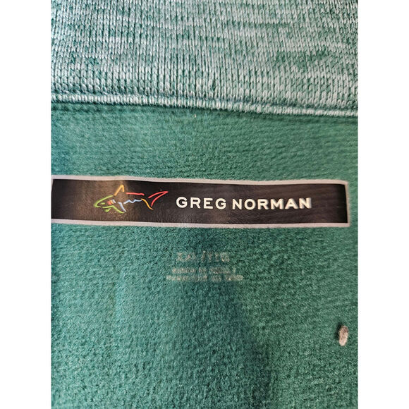 Greg Norman Golf Men's XXL Long Sleeve Green Pullover Fleece 1/4-Zip - Picture 2 of 8